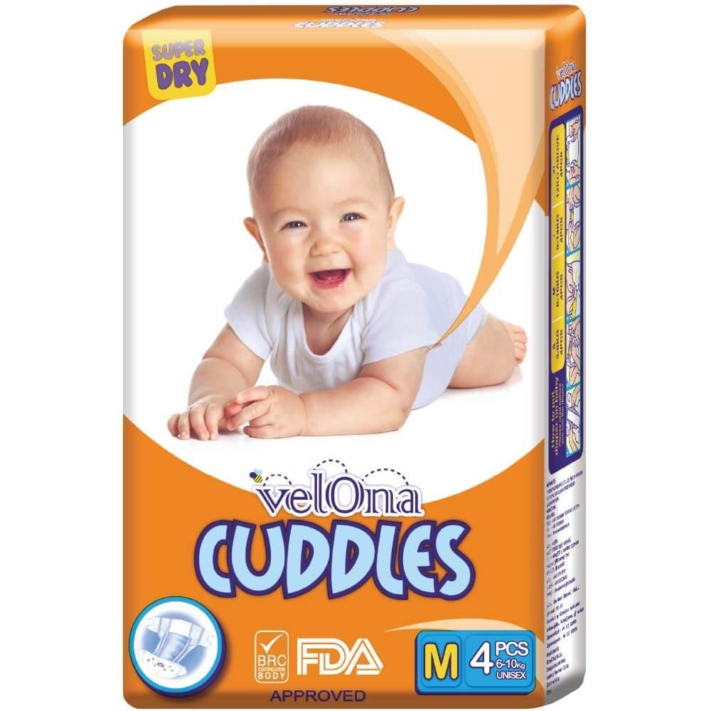 BABY DIAPER - 4PCS - M